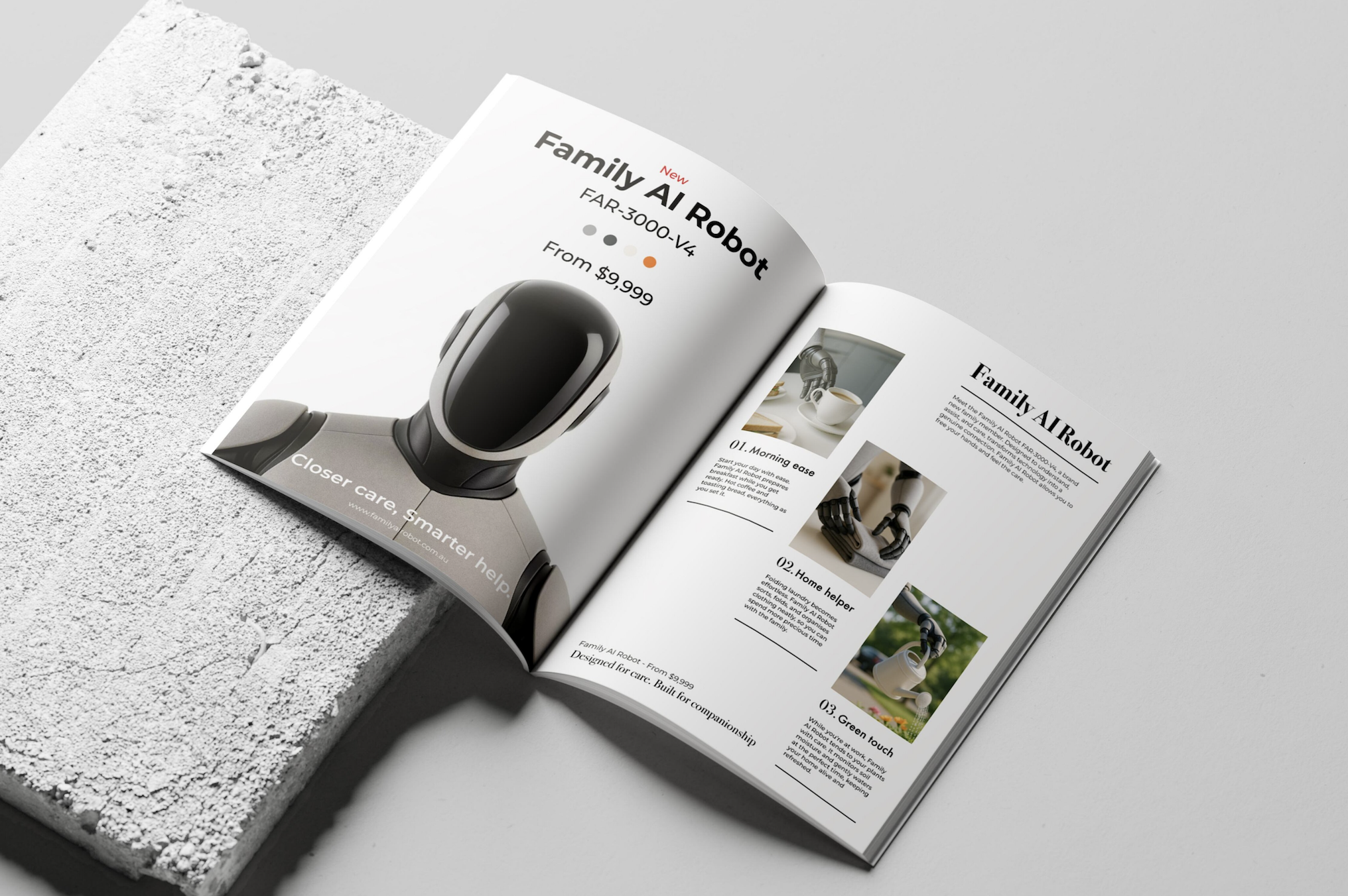 Family AI Robot editorial design
