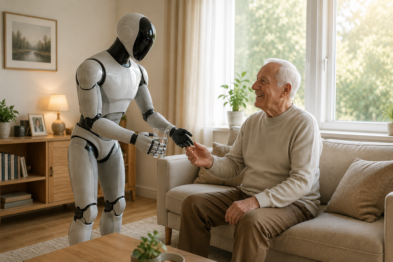 Family AI Robot supporting elderly care