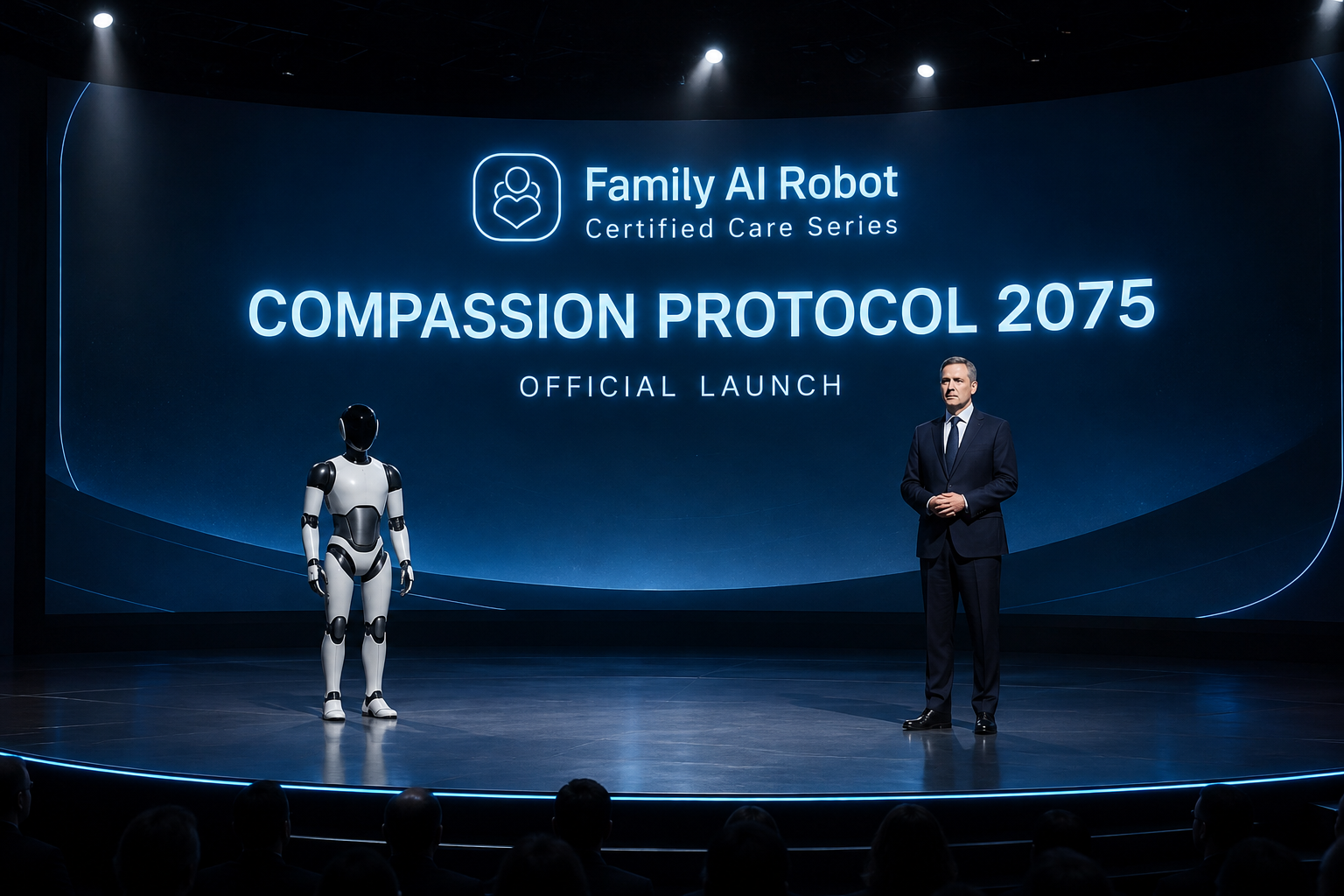 Family AI Robot Compassion Protocol 2075