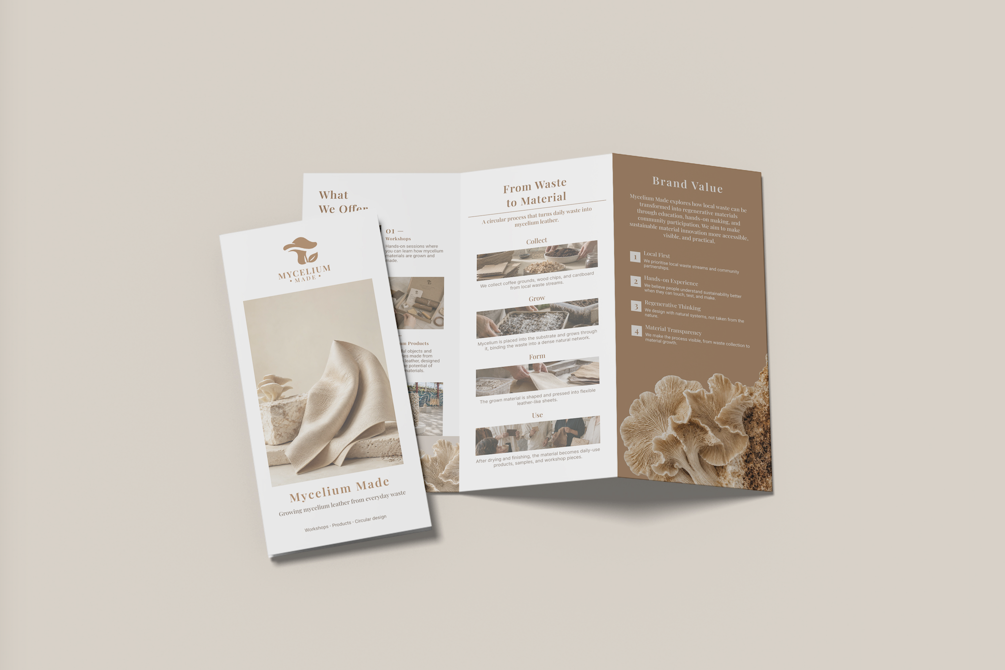 Mycelium Made printed material